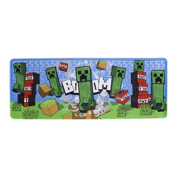 Skrivbordsmatta - Minecraft - Creeper - Tvättbar - 30 cm x 80 cm - Grön
