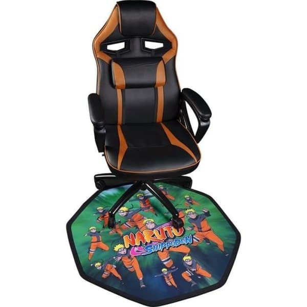 Golvmatta - Naturo-kloner - Grön och orange - Halkfri - Ø100 cm - Konix