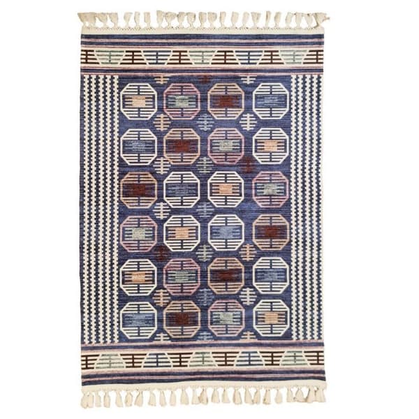 Matta - ANATOLISKA STJÄRNA - BERBERE CHAOUEN - 300x400 - 6mm - Blå - Rektangulär