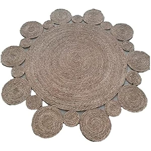 Matta - DKD Heminredning - Flerfärgad - Rund - 200x200 cm - Modern