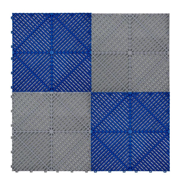 Polypropylenplader med ventilationskanaler + KANTER + Hexagonal LED-loftlampe | Sort, Grå, Blå eller kombinerede farver | Sammenkoblingsplader | Skrid