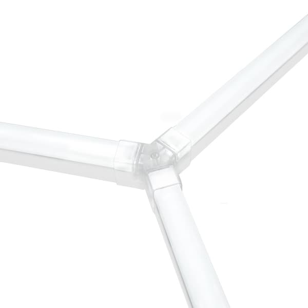 Polypropylenplader med ventilationskanaler + KANTER + Hexagonal LED-loftlampe | Sort, Grå, Blå eller kombinerede farver | Sammenkoblingsplader | Skrid