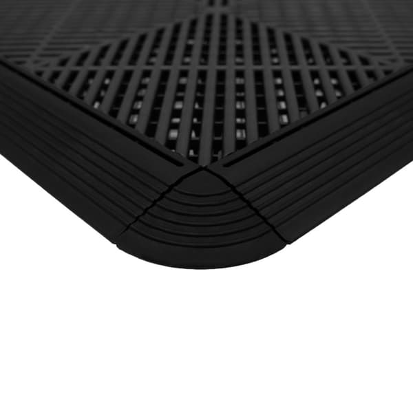 Polypropylenplader med ventilationskanaler + KANTER + Hexagonal LED-loftlampe | Sort, Grå, Blå eller kombinerede farver | Sammenkoblingsplader | Skrid