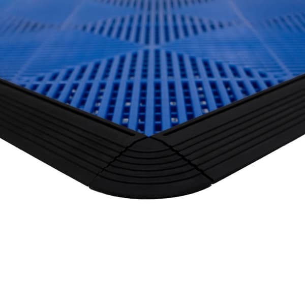 Polypropylenplader med ventilationskanaler + KANTER + Hexagonal LED-loftlampe | Sort, Grå, Blå eller kombinerede farver | Sammenkoblingsplader | Skrid