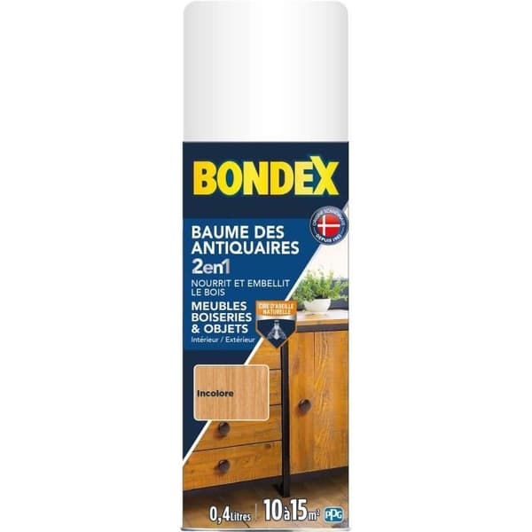 Baume för antikviteter 2 i 1 - BONDEX - Färglös aerosol - 0,4 L