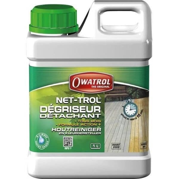 OWATROL NET-TROL Avfettningsmedel och Avfettningsmedel All Exteriör Trä Terrass Trädgårdsmöbler Gelerad rengöringsmedel Effektiv Strippare