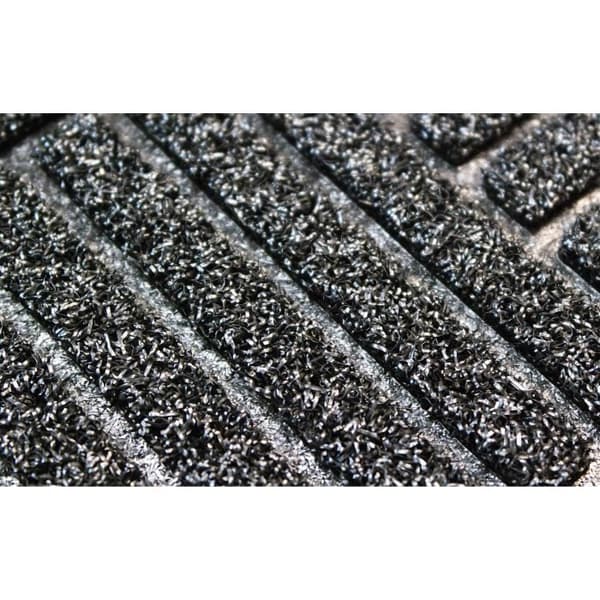 Tapis gummiborste - ID MAT - 45x75 - Skrubbande fibrer - Halkfri - Svart