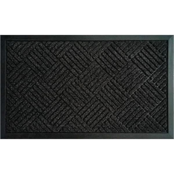 Tapis gummiborste - ID MAT - 45x75 - Skrubbande fibrer - Halkfri - Svart