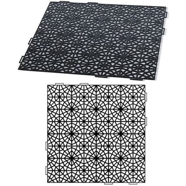 Svart genombruten gallerplastplatta Prosperplast Mosaic