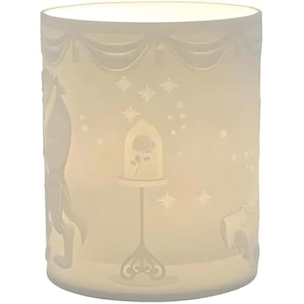 Lithophane - ENESCO - Skönheten och Odjuret - 12cm x 8cm - Flerfärgad - Batterier ingår