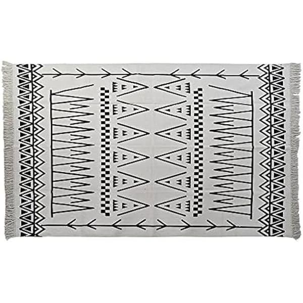 Matta - DKD Heminredning - Standard - Vit och Svart - 160x250 cm - Modern