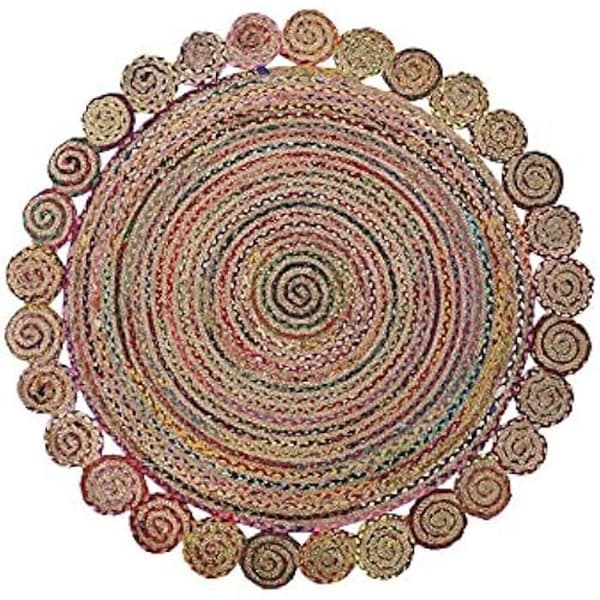 Matta - DKD HEMINNREDNING - Standard - Flerfärgad - Rund - 200x200 cm