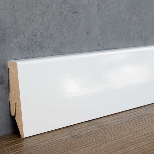 PROVISTON Socklar Profil klassisk 18 x 58 x 2500 mm MDF folierad Vit glans Socklar s 1 styck