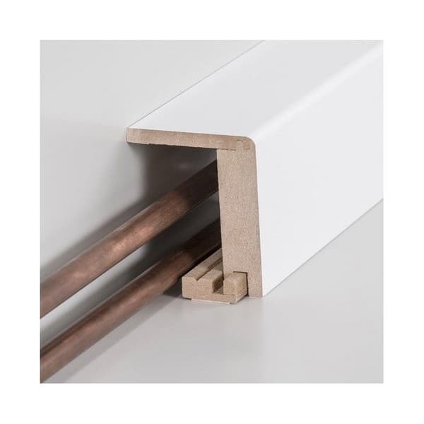 PROVISTON Sockel för att dölja rör upp till 88 mm MDF 64 x 96 x 2500 mm Vit