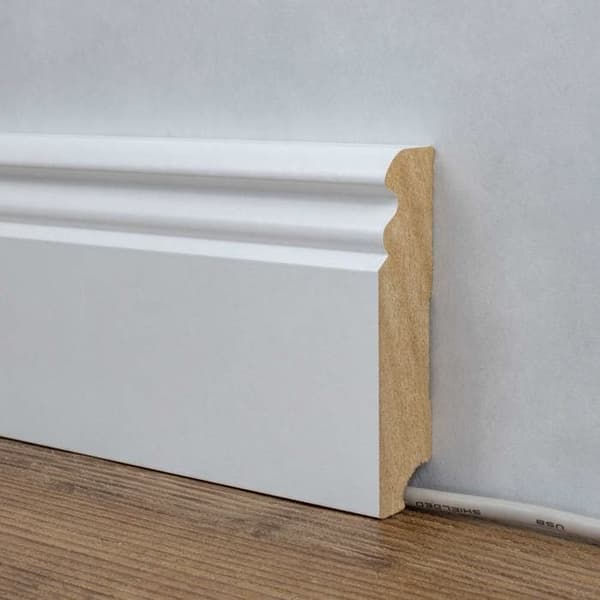 PROVISTON Plint Profilé berlin 19 x 80 x 2500 mm MDF belagd Vit Kan lackeras Plint hamburgare 1 styck