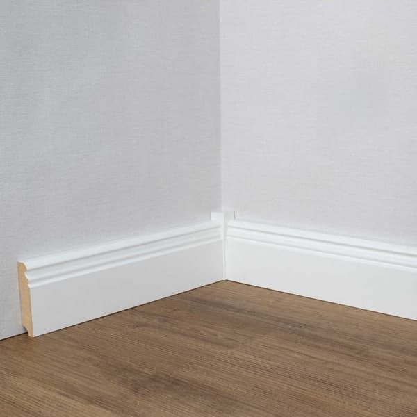 PROVISTON Plint Profilé berlin 19 x 80 x 2500 mm MDF belagd Vit Kan lackeras Plint hamburgare 1 styck
