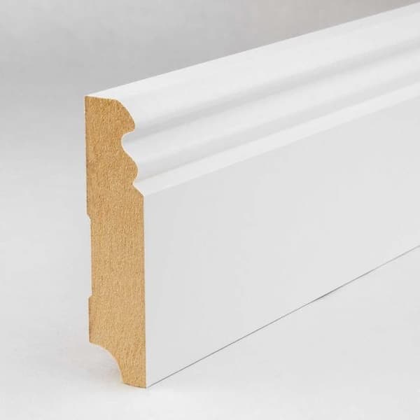PROVISTON Plint Profilé berlin 19 x 80 x 2500 mm MDF belagd Vit Kan lackeras Plint hamburgare 1 styck