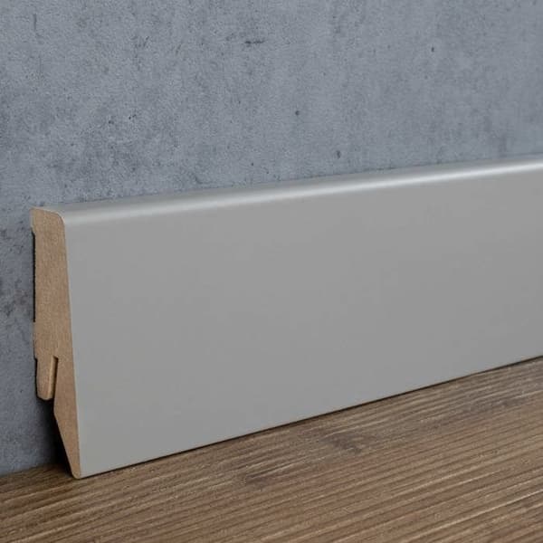 PROVISTON Plinthes Profil klassisk 18 x 58 x 2500 mm MDF folierad Grå sten Plint 1 styck