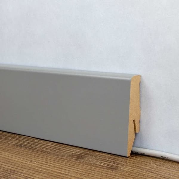 PROVISTON Plinthes Profil klassisk 18 x 58 x 2500 mm MDF folierad Grå sten Plint 1 styck