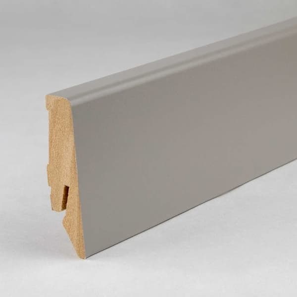 PROVISTON Plinthes Profil klassisk 18 x 58 x 2500 mm MDF folierad Grå sten Plint 1 styck