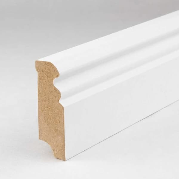 PROVISTON Plinther Profilé berlinois 19 x 58 x 2500 mm MDF foliebelagd Vit Kan lackeras Plint hamburger 1 styck