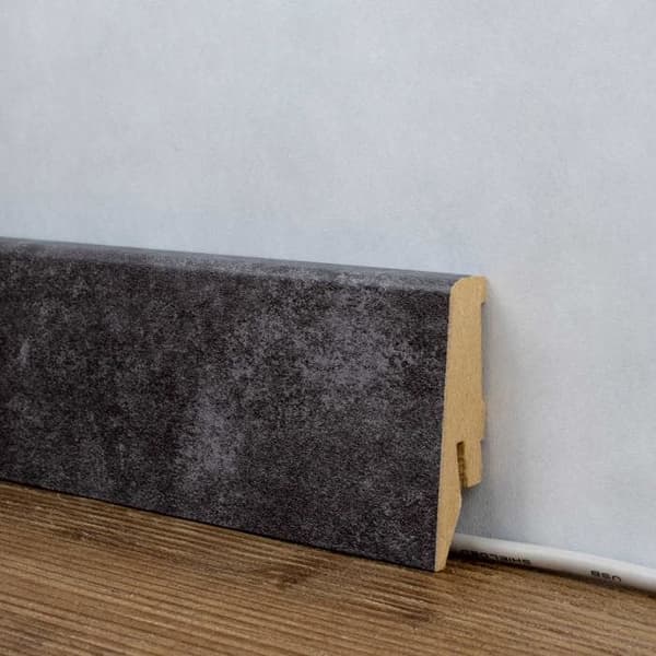 PROVISTON Socklar Profil klassisk 18 x 58 x 2500 mm MDF belagd Basalt Sockel 1 st