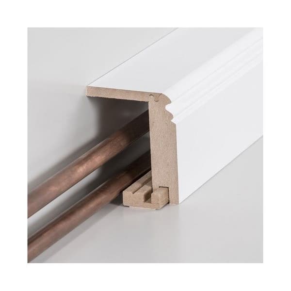 PROVISTON Sockel för att dölja rör Berliner 64 x 96 x 2500 mm MDF Vit