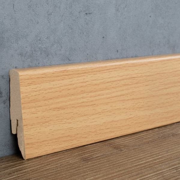 PROVISTON Socklar Profil klassisk 18 x 58 x 2500 mm MDF filmbelagd Bok Socklar s 1 styck