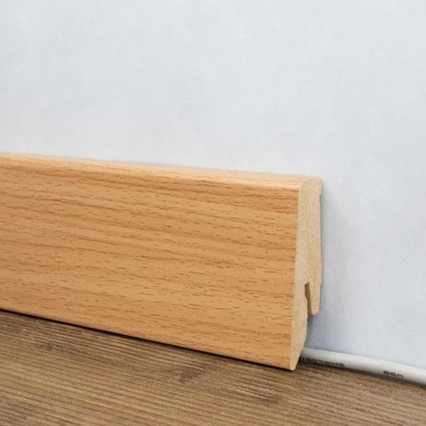 PROVISTON Socklar Profil klassisk 18 x 58 x 2500 mm MDF filmbelagd Bok Socklar s 1 styck