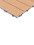 Miniatyrbillede 10 af 11: Terrassefliser Lysebrun Komposit 30 x 30 cm Gulvfliser til Altan Klik Fliser Udendørs Trælook Altanfliser
