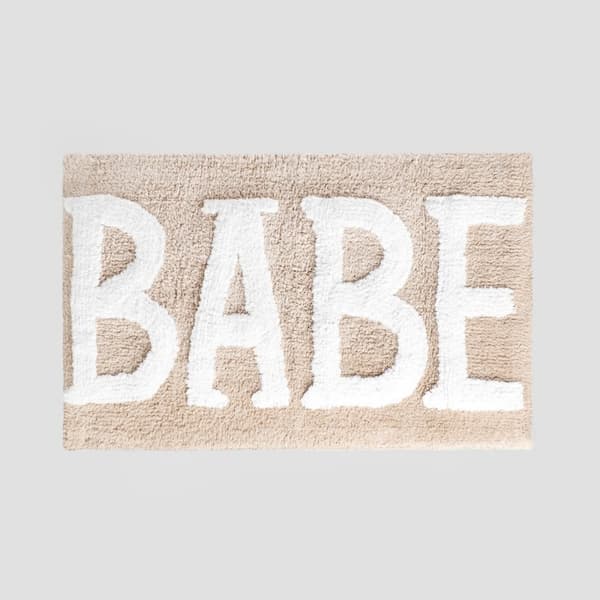 Kylpymatto | BABE | beige valkoisilla kirjaimilla | 50x80cm | 734953