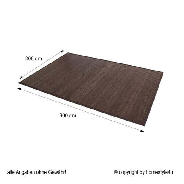 Bamboo Mat - Mörkbrun - 200x300 cm