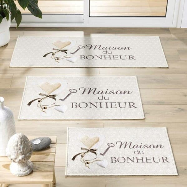 Antiskidmatta - 40x60 cm - Lyckans hus - Beige