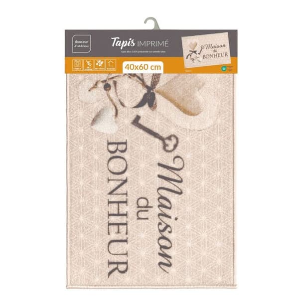 Antiskidmatta - 40x60 cm - Lyckans hus - Beige