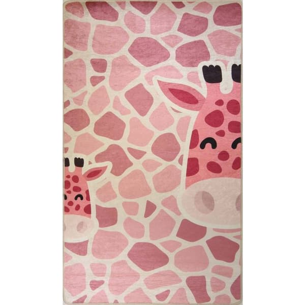 Rosa GIRAFE Barnmatta, Storlek: 80x150