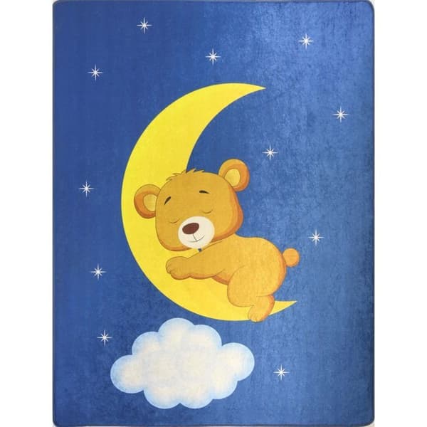 CLAIR DE LUNE Blå matta, Storlek: 80x150
