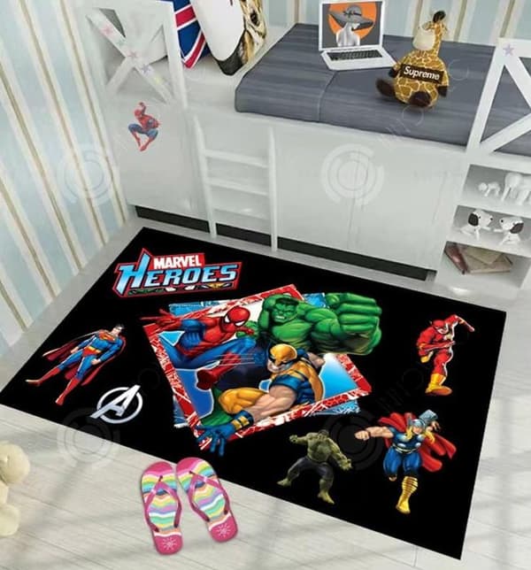 INN Golvmatta 50x80cm avengers anime vardagsrum matta för pojke dörrmatta för vardagsrum och sovrum spider man mönstrad
