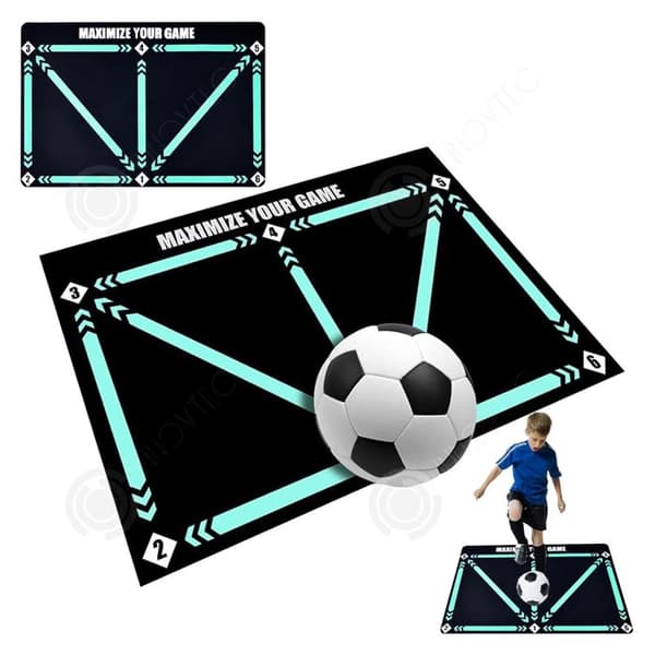 INN Fotboll Träningsmatta 80x120cm Bullerreducerande Fotbollsmatta Silikon Träningsmatta Svart