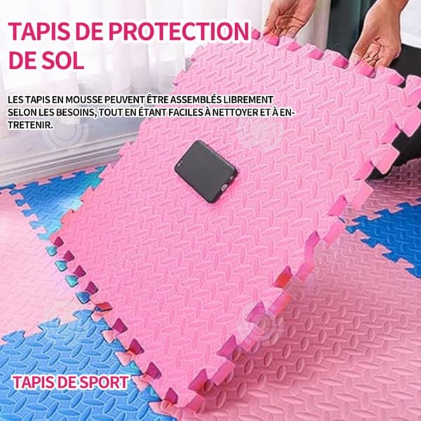 INN Skummatta 30x30cm blå 10st rosa 10st tjocklek 1,2cm eva material fyrkantig form skumplattor golvskyddsmatta