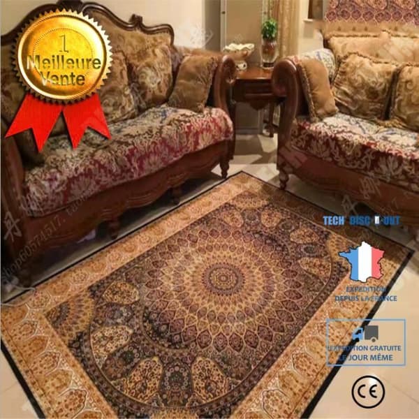 TD® Vintage Vardagsrum Soffbord Mönster Persisk matta 140x200cm Stil