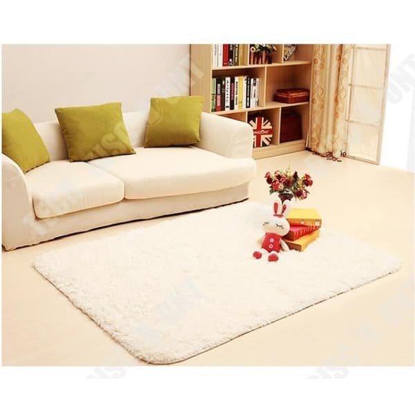 TD® Matta för vardagsrum eller sovrum Imitation av får Antisladdmatta Shaggy -100x160cm - Beige