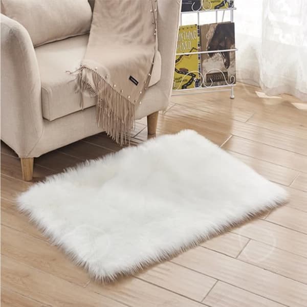 CONFO® TD® Sovrumsmatta plysch liten barnstorlek lämplig inredning Imitation Ull trendig och modern stil mjuk siden