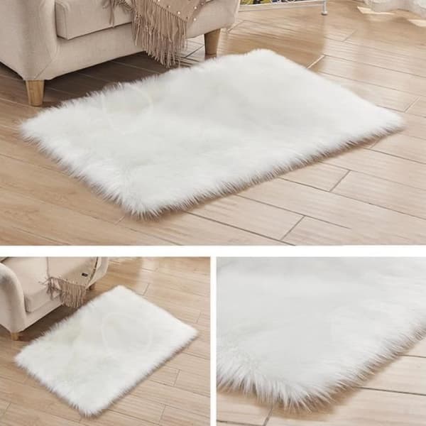 CONFO® TD® Sovrumsmatta plysch liten barnstorlek lämplig inredning Imitation Ull trendig och modern stil mjuk siden