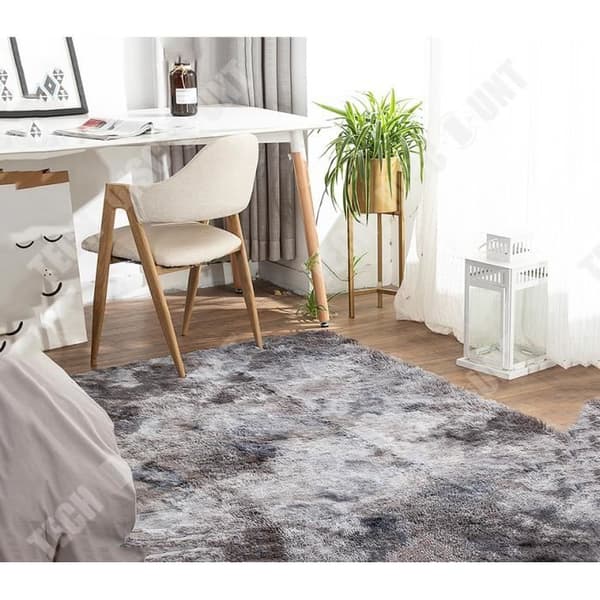 TD® Lång Ullmatta PV Velour Tie-Dye Vardagsrum Sänggolvmatta