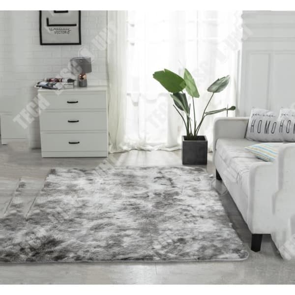 TD® Lång Ullmatta PV Velour Tie-Dye Vardagsrum Sänggolvmatta