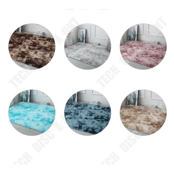 TD® Gradient tie-dye matta ins dekoration Nordisk vindtät matta enkel personlighet mjuk plysch soffa sidomatta hem blå t