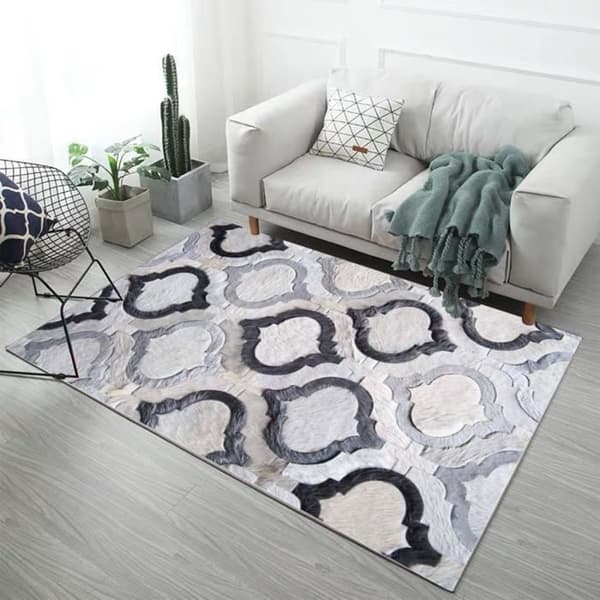 CONFO® nordisk minimalistisk sovrumstryck hem vardagsrum matta modern geometrisk soffa soffbord filt po matta