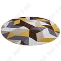 Miniatyrbild 4 av 4: TD® Vacker rund matta vardagsrum sovrum stor matta enkel dekoration sovrum vardagsrum halkfritt geometriskt mönster polyester