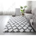 Miniatyrbild 1 av 4: TD® GOGOLOVING Shaggy Living Room Matta 120 x 160 cm i vit kalebassmönster