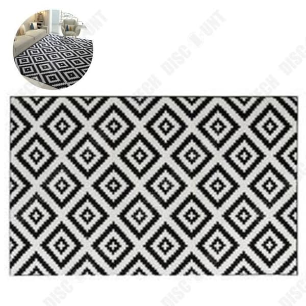 TD® TAVLA Modern matta - 160 x 230 cm - 100% friserad polypropylen - Svart